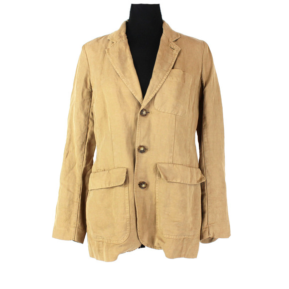 Alex Mill Non Suit Linen Blazer NEW Vintage Khaki Lightweight 3 Button Jacket XS - Picture 2 of 8